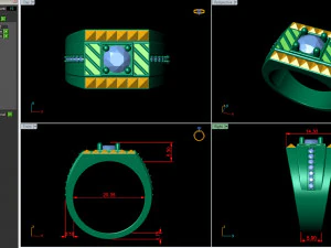 мужское кольцо 005 3D Принт Модель
