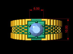 gents ring 008 bracelet chain style Modèles 3D en vedette
