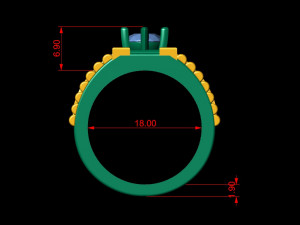 gents ring 008 bracelet chain style Modèles 3D en vedette