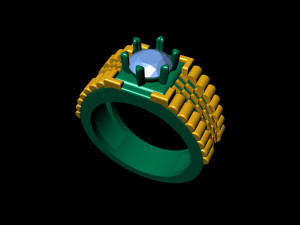 gents ring 008 bracelet chain style Modèles 3D en vedette