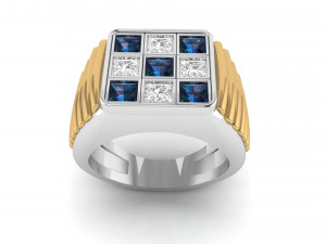 gents ring 009 Modèles 3D en vedette