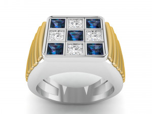 gents ring 009 Modèles 3D en vedette