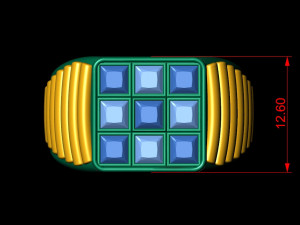 gents ring 009 Modèles 3D en vedette