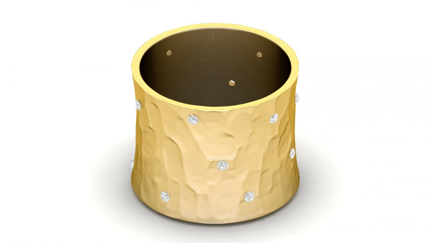 hammer texture diamond ring 3D Print Model .c4d .max .obj .3ds .fbx .stl .blend 
