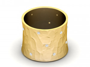 hammer texture diamond ring 3D 打印模型