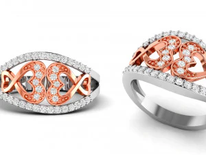 heart infinity love ring 3D Print Model