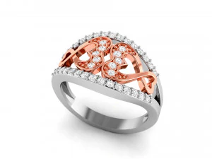 heart infinity love ring 3D Print Model
