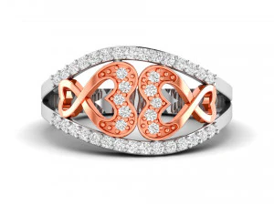 heart infinity love ring 3D Print Model