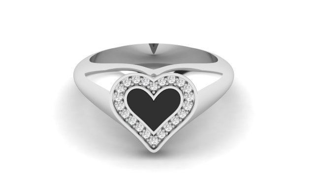 heart enamel ring 3D Print Model .c4d .max .obj .3ds .fbx .stl .blend 