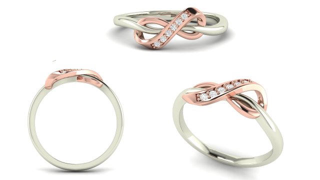 infinity band ring 3Dプリントモデル .c4d .max .obj .3ds .fbx .stl .blend 