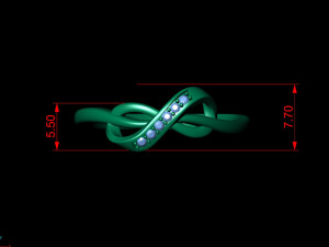 infinity band ring 3Dプリントモデル