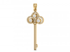 Diamond key pendant 3D प्रिंट मॉडल