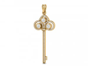 Diamond key pendant 3D Print Model