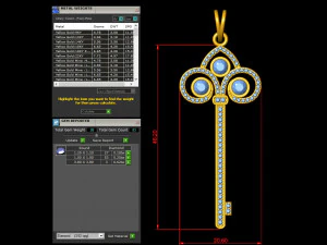 Diamond key pendant 3D Print Model