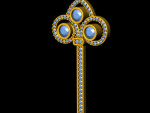 Diamond key pendant 3D प्रिंट मॉडल