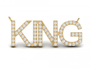 wisiorek z inicjałem kr&oacute;la Model do druku 3D