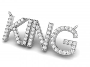 king initial pendant 3D Baskı Modeli