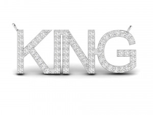 king initial pendant 3D Baskı Modeli