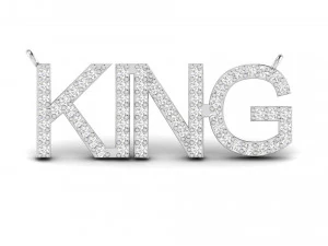 king initial pendant 3D Print Model