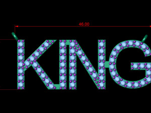 king initial pendant 3D Baskı Modeli