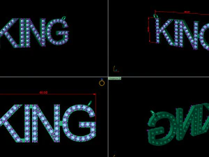 king initial pendant 3D Print Model