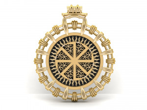 kolyadnik symbol gold pendant 3D Print Model