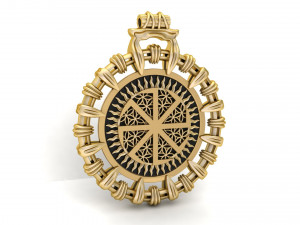 kolyadnik symbol gold pendant 3D प्रिंट मॉडल