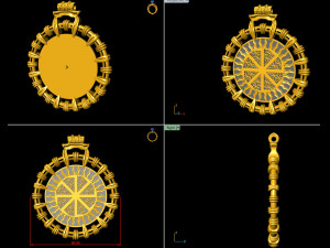 kolyadnik symbol gold pendant 3D प्रिंट मॉडल