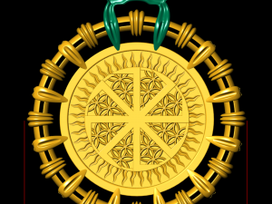 kolyadnik symbol gold pendant 3D प्रिंट मॉडल