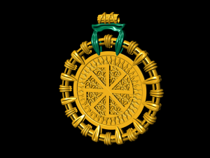 kolyadnik symbol gold pendant 3D प्रिंट मॉडल