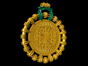 kolyadnik symbol gold pendant 3D प्रिंट मॉडल