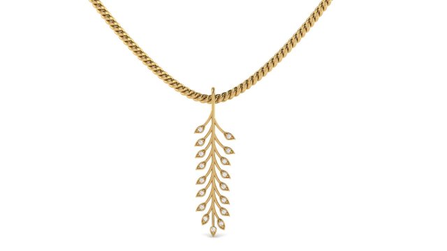 leaf pendant for lady Modello di stampa 3D .c4d .max .obj .3ds .fbx .stl .blend 