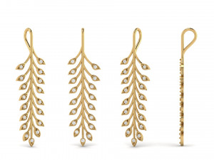 leaf pendant for lady Modello di stampa 3D