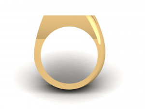 letter b plain gold ring Model Cetak 3D