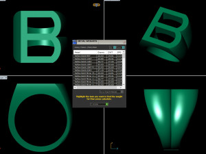 letter b plain gold ring Model Cetak 3D