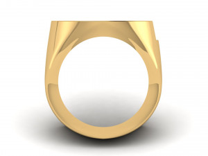 letter c plain gold ring 3D Baskı Modeli