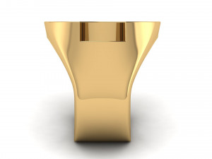 letter c plain gold ring 3D Baskı Modeli