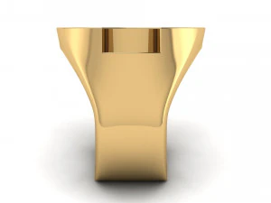 letter c plain gold ring 3D Print Model