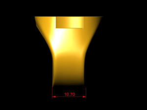 letter c plain gold ring 3D Baskı Modeli
