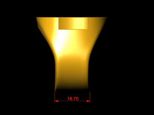 letter c plain gold ring 3D Print Model