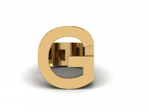 letter g plain gold ring Modelo de impresión 3D