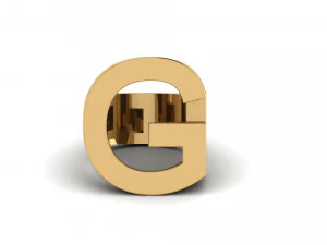 letter g plain gold ring 3D Print Model
