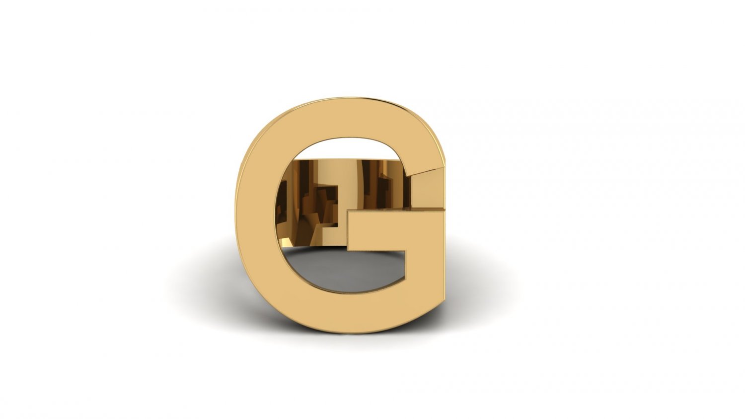 22K Gold 'N - Initial' Ring For Men - 235-GR7332 in 4.500 Grams