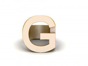 letter g plain gold ring Modelo de impresión 3D