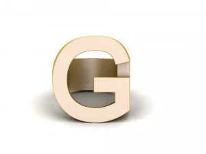 letter g plain gold ring 3D Print Model