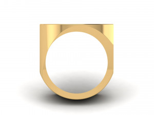 letter g plain gold ring Modelo de impresión 3D