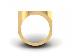 letter g plain gold ring 3D Print Model