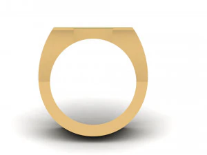letter h plain gold ring 3D Print Model