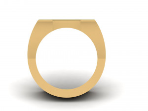 letter h plain gold ring Modelo de impresión 3D
