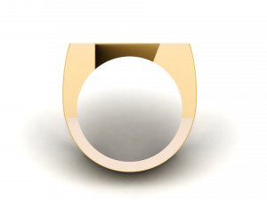 letter n plain gold ring Modelo de Impressão 3D